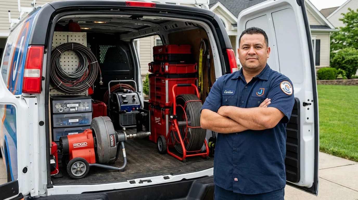 Professional drain cleaning equipment and Johns Plumbing LLC plumber in Perryton