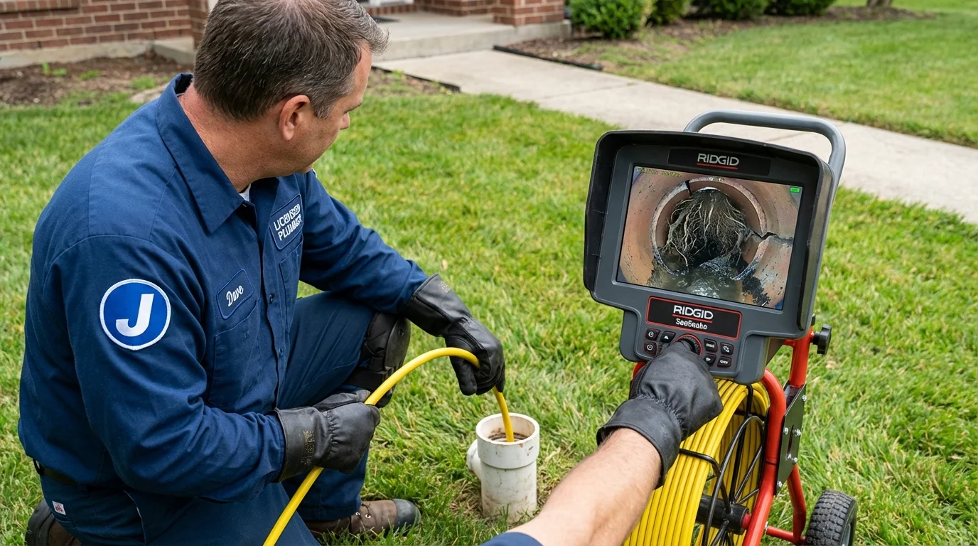 Sewer camera inspection being performed by Johns Plumbing LLC in Perryton